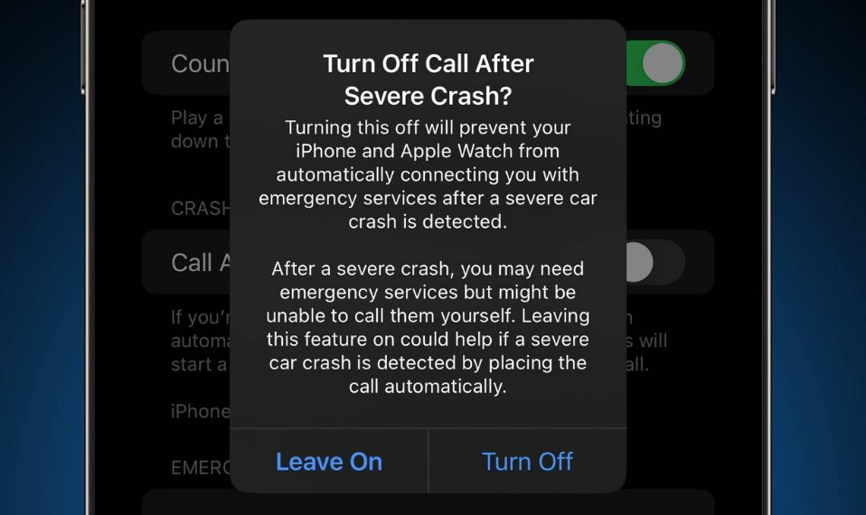 江川苹果14维修分享 iPhone 14 和 Apple Watch 上关闭崩溃检测 