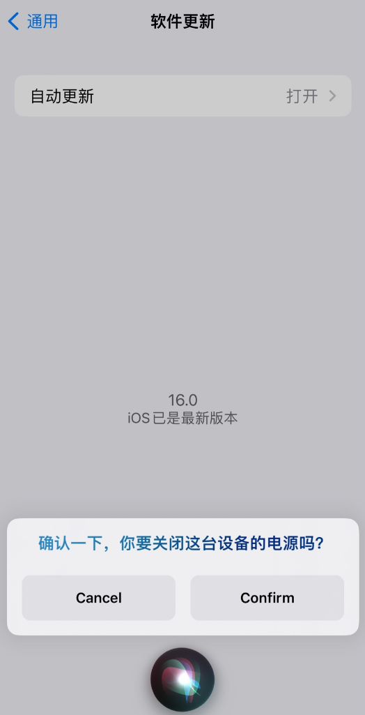 江川苹果手机维修分享iOS 16 新功能：呼叫 Siri 即可让 iPhone 关机 