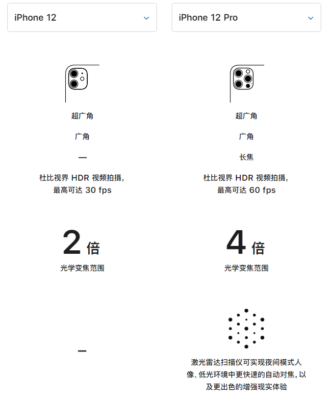 江川苹果手机维修分享苹果 iPhone 12 与 iPhone 12 Pro 选哪款 